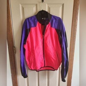The North Face Women's Full Zip Pockets Sidetracks Windbreaker Size L.